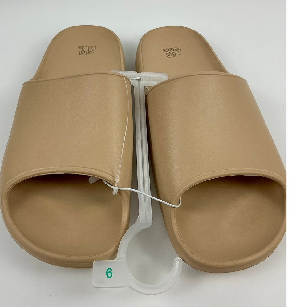 Wild Fable Women Tan Robbie‎ Slide Sandals Slip On Comfort Size 9 NWT